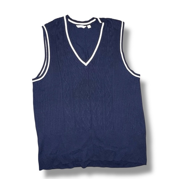 LADY HAGEN Women’s Golf Sweater Vest - XXL Navy / White - Picture 8 of 14